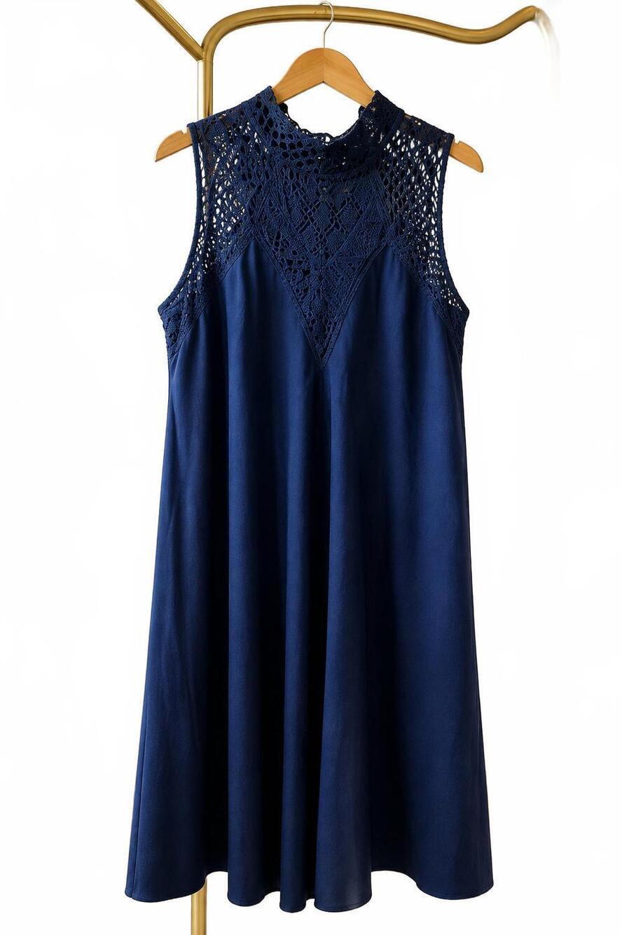 NEW STEP IN STYLE women's lace & legacy maxi dress in blue